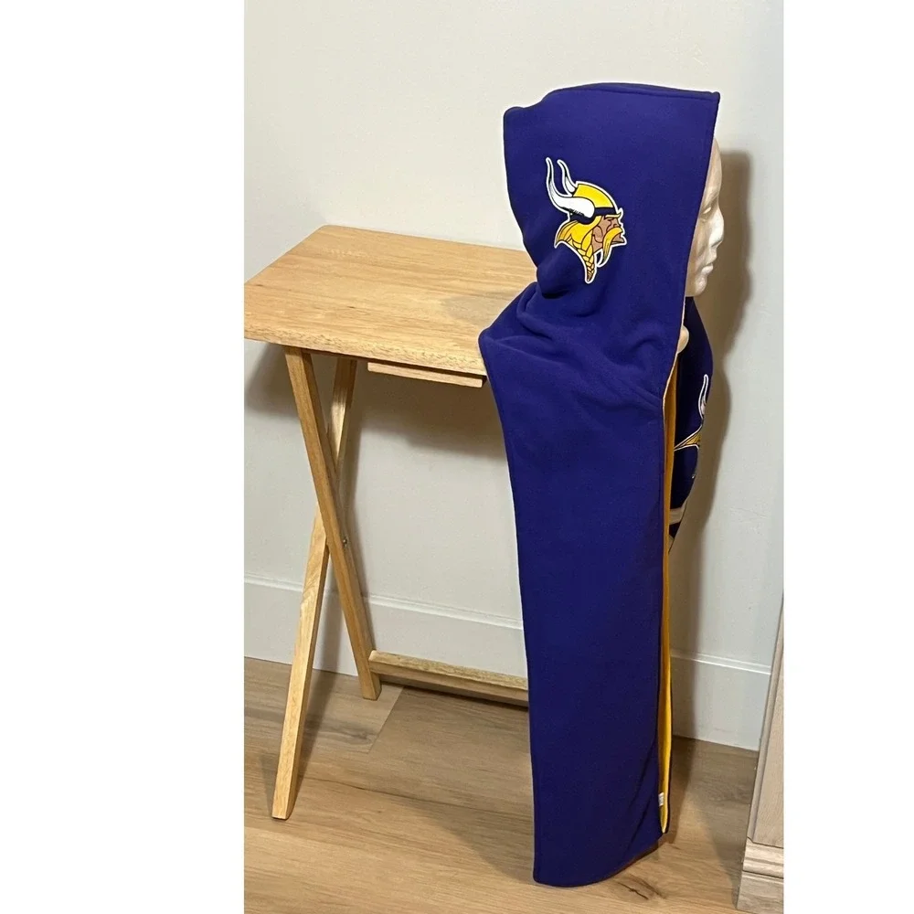 Minnesota Vikings‎ NFL Yellow and Purple Reversible Hoodie Scarf